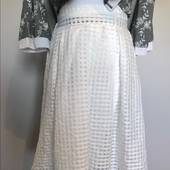 Vintage sheer waffle pattern high waist skirt - Picture 5 of 8